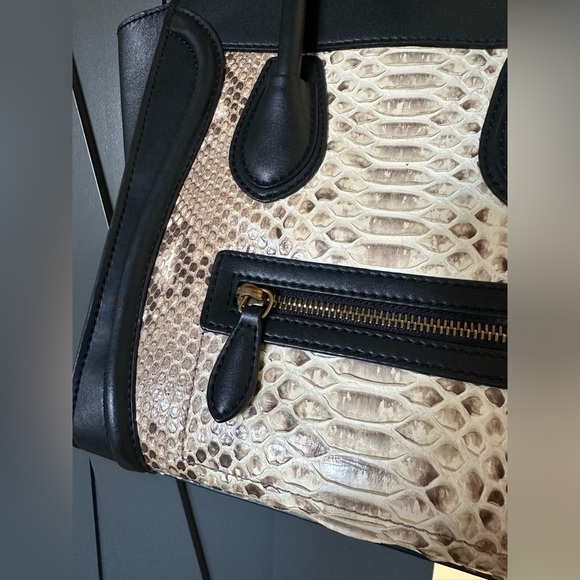 Micro Luggage Handbag Leather & Python - Picture 6 of 16